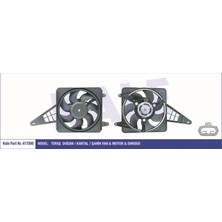 KALE-417500 - Fan Motoru Fıat/tofaş Kartal Şahin M131-DKS 88=> (160W 300MM 12V) <soketli> Davlumbazlı
