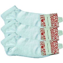 MELENERS Beyaz Kadın Bilek Çorap 3 Çift