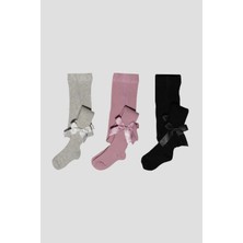 Defne Baby 3 Adet Pamuklu Kız Bebek ve Çocuk Külotlu Çorabı