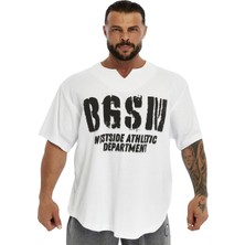 Oversize Dokulu Pamuk T-Shirt Bgsm 3383