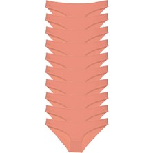 MELENERS 10 Adet Süper Eko Set Likralı Kadın Slip Külot Pudra