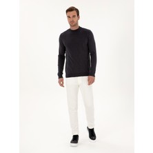 Cacharel Erkek Gri Slim Fit %100 Pamuk Çeyrek Balıkçı Yaka Triko Kazak 50318950-VR024