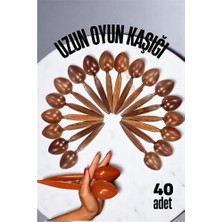 Turk Uzun Oyun Kaşığı Halk Oyunu Kaşığı - Kına Kaşığı Uzun Saplı Zeybek Oyun Kaşığı 40 Adet