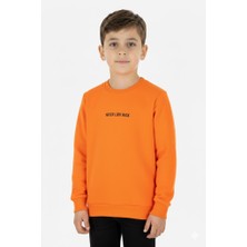 Crassi Erkek Çocuk Arkası Baskılı Sweatshirt 2 İplik Şardonlu