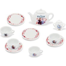 Misda Store 310538, Frozen Oyuncak Porselen Çay Seti, Fincan, Tabak, Çaydanlık, 12 Parça, Lisanslı, Frozen Porcelain Tea Set