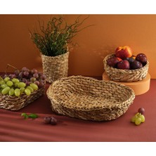 Storemax Ahşap Hasır El Örgü Battal Boy Ekmeklik