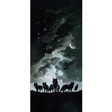 Aydın Garage Karga Kapı Direk Kaplama Folyosu Baskılı Sticker Sağ-Sol 2 Adet 22*50 cm