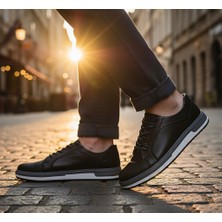 Budaks Erkek Günlük Mevsimlik Kışlık Hakiki Deri Ayakkabı Kaydırmaz Taban Ortopedik Bağcıklı