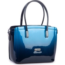 Nas Bag Kadın Mini El ve Çapraz Çanta Lacivert  Dumanlı