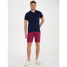 Pierre Cardin Erkek Mürdüm Standart Fit Bermuda Şort 50233249-VR074