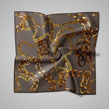 Piramit Naturel Eşarp | Zincir