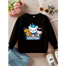 Punix Kids Punıx Kıds Octonauts Baskılı Yüksek Kalite Kışlık Kalın 3 Iplik Bisiklet Yaka Kız Çocuk Sweatshırt