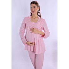 Effortt Pembe Hamile Lohusa Pijama Takımı
