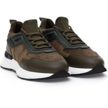 Cacharel Erkek Haki %100 Deri Sneaker Ayakkabı 50315605-VR027