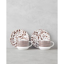 English Home Sedona New Bone China 4 Parça 2 Kişilik Çay Fincanı Takımı 230 ml Kahverengi