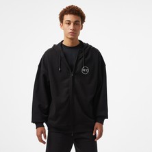 United4 Unıted4 Erkek Siyah Oversize T-Shirt