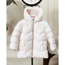 Benitto Kids Kız Bebek Kapüşonlu Fermuarlı Şişme Mont 51351