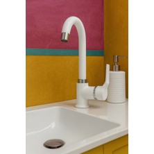 YDGR Dalyan Mat Beyaz Nano Teknoloji Lavabo Bataryası DL-317