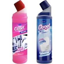 Clonet Wc Twmizleyici 750 ml + Diversey Clonet Kireç Çözücü 750 ml