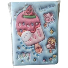 Kız Erkek Çocuk Defter Dondurma Temalı Icecream Kabartmalı Pofuduk Günlük Anı Defter 3D Çocuk Defteri Hediyelik