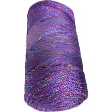 Makrome Ipi 3mm  Polyester Mor Simli