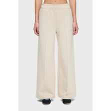 Les Benjamins Çimalı Pamuklu Regular Fit Normal Bel Geniş Paça Pantolon Bayan Pantolon LB25FWCLAFUSP