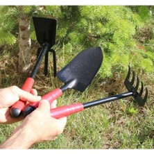 Strong Bahçe Hobi Seti (Tırmık Çapa Kürek -Metal Malzeme)