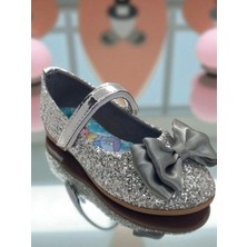 Ellaboni Kız Çocuk Elsalı & Kuromili Parlak Pullu Fiyonklu Babet Ayakkabı