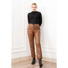 MissVina Arıa Ince Şardonlu Deri Pantolon 30322