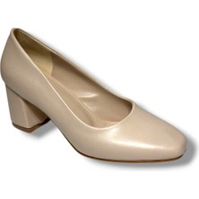 Cakgo Cshoes 176-26 Cilt Deri Kare Topuklu Kadın Ayakkabı