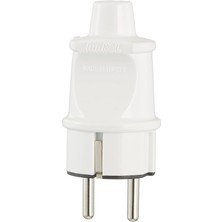 Misda Store Aksesuar Toprakli Erkek Fiş Kordonsuz Beyaz