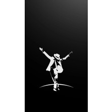 Aydın Garage Michael Jackson Kapı Direk Kaplama Folyosu Baskılı Sticker Sağ-Sol 2 Adet 22*50 cm
