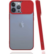 Mena Rise 13 Pro Max Ile Uyumlu Darbe Kamera Korumalı Prm Smooth Window Kırmızı