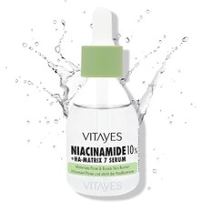Mena Rise Vıtayes Niacinamide%10 ve Hyalüronik Asit Cilt Gözenek Sıkılaştırıcı Cilt Bariyeri Güçlendirici Serum, 30 ml