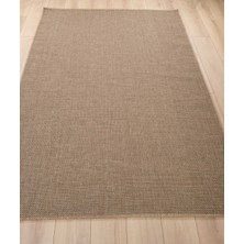 Bej Kahve Naturel Sisal Jüt Hasır Halı Yıkanabilir Kaymaz Taban Dokuma Makine Tozumaz