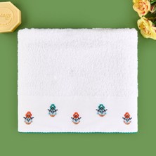 Matmel Soft Urban Delight Nakışlı Yüz Havlusu - Ekru - 50X90 cm