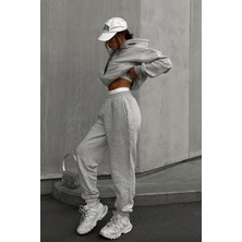 BSBSPOR Erkek Kadın Kışlık Şardonlu Jogger Eşofman Altı Ultra Bol Kalıp Paça Lastikli