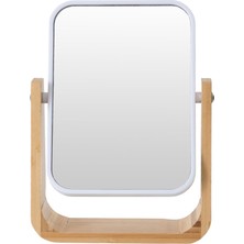 Mena Rise Concept Bambu Büyüteçli Ayna Beyaz 16X5.8X21.8