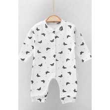 Dinamik çocuk Kız Bebek Kelebek Baskılı Çıtçıtlı Yenidoğan Bebek Tulumu %100 Pamuk Esnek 1-3-6 Aylık