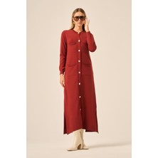 Ftz Women Ftz Kadın Cep Detaylı Elbise  Kiremit 20889