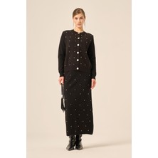 Ftz Women Ftz Kadın Taş Detaylı Ikili Takım  Siyah 20752