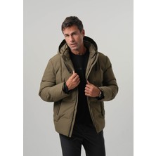 Pique JORDAN ERKEK MONT Kapüşonlu Su İtici Rüzgar Geçirmez Reflektör Detaylı  Erkek Mont