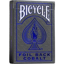 Metalluxe Foil Back Cobalt (Blue) Kart Premium Iskambil Oyun Kağıdı Kartları Destesi