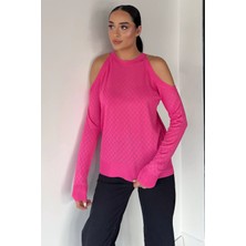 Gülseli Omuz Dekolteli Kadın Triko Bluz P-00014620