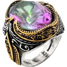 Oya Silver Mistik Topaz Taşlı Otantik Kadın Yüzük