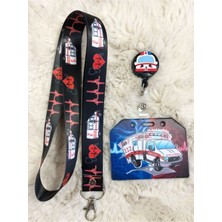 Hediyebum Acil Servis Boyun Askısı Yoyo ve Kartlık Set