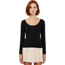 Ersefa Stil Kadın Fitted Vücuda Oturan Bluz Regular Örme Slim Kalıp