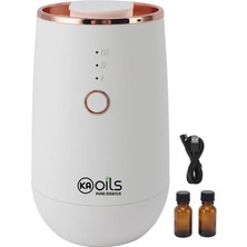 Storemax Kaoils Aromaterapi Uçucu Yağ Difüzörü – Kablosuz & Susuz | Otomatik, Taşınabilir, Şarjlı | 9 Renkli LED Işık | Araba ve Ofis Için Ideal | Beyaz