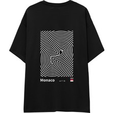 The Lucid Lab Circuit De Monaco Artwork Oversize Tişört - Siyah