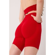 Cervus Amara Spor Şort Yüksek Bel Esnek Şekillendirici ve Toparlayıcı Seamless Tayt Kısa Şort